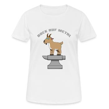 Mâle en métal - T-shirt respirant Femme - blanc - Devant - AI Model Female 172 dark (172cm)