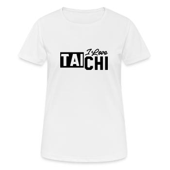 Arts martiaux Taichi Taiji TAI Chi Tai-Chi-Chi-Chuan - T-shirt respirant Femme - blanc - Devant - AI Model Female 172 dark (172cm)