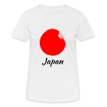 Japan Japanische Flagge Kunst - Frauen T-Shirt atmungsaktiv - Weiß - Vorne - AI Model Female 172 dark (172cm)