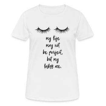 Cils parfaits - T-shirt respirant Femme - blanc - Devant - AI Model Female 172 dark (172cm)