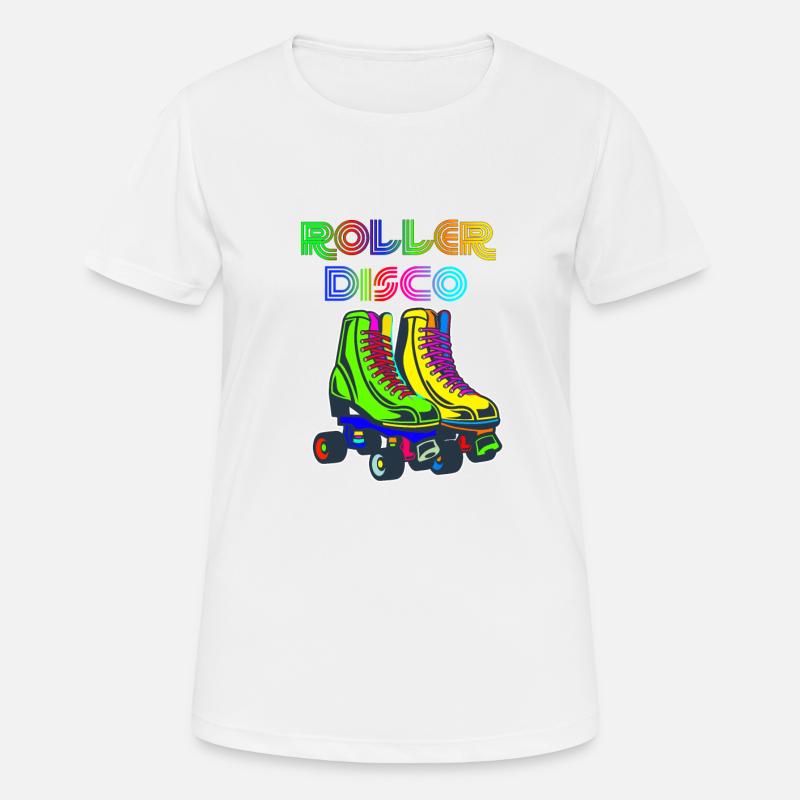 Roller Skates Roller Disco Retro 70s 80s 70s 80s - Women's Breathable T-Shirt - white