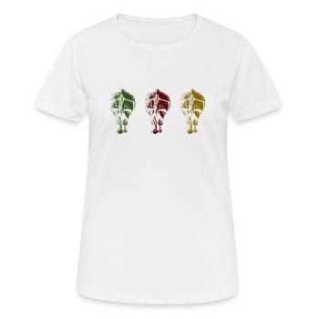 Rhinocéros rétro - T-shirt respirant Femme - blanc - Devant - AI Model Female 172 dark (172cm)