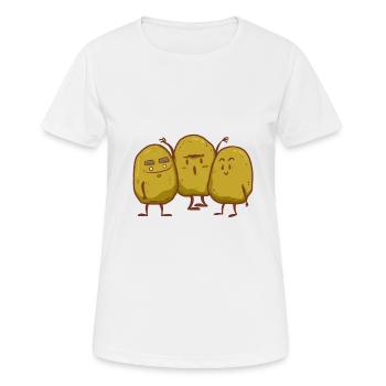 Potato friends for best friends & girlfriends - Women's Breathable T-Shirt - white - Front - AI Model Female 172 dark (172cm)