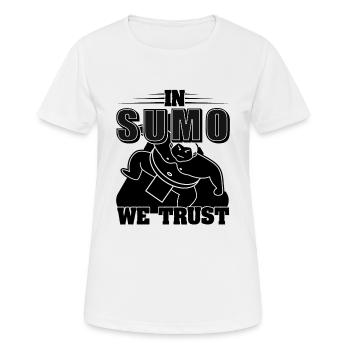In Sumo We Trust - Women's Breathable T-Shirt - white - Front - AI Model Female 172 dark (172cm)