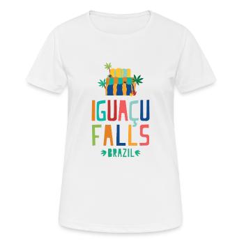 Chutes d'Iguazu - Brésil - T-shirt respirant Femme - blanc - Devant - AI Model Female 172 dark (172cm)