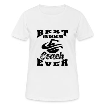 Nager natation amateur de sport - T-shirt respirant Femme - blanc - Devant - AI Model Female 172 dark (172cm)