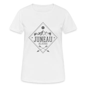 Juneau Alaska - T-shirt respirant Femme - blanc - Devant - AI Model Female 172 dark (172cm)
