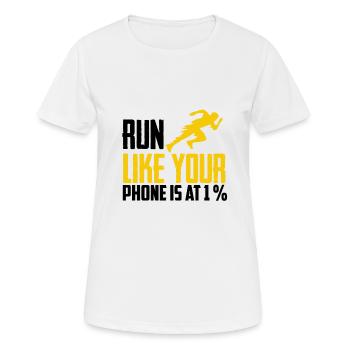 Cadeau pour joggeurs, coureurs, jogging, sport, drôle - T-shirt respirant Femme - blanc - Devant - AI Model Female 172 dark (172cm)