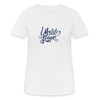 Ukulele - Frauen T-Shirt atmungsaktiv - Weiß - Vorne - AI Model Female 172 dark (172cm)