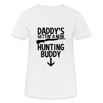 Pregnancy Hunting Pregnant Hunting - Women's Breathable T-Shirt - white - Front - AI Model Female 172 dark (172cm)