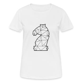 Chess Matt Figurine Springer Ross Horse Gift - Women's Breathable T-Shirt - white - Front - AI Model Female 172 dark (172cm)