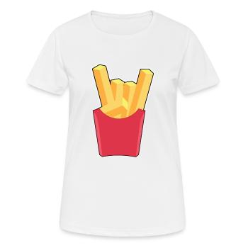 Heavy Metal Pommesgabel - Frauen T-Shirt atmungsaktiv - Weiß - Vorne - AI Model Female 172 dark (172cm)