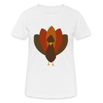 Conception de la dinde - T-shirt respirant Femme - blanc - Devant - AI Model Female 172 dark (172cm)
