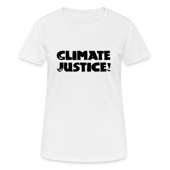 Climate Justice - Women's Breathable T-Shirt - white - Front - AI Model Female 172 dark (172cm)