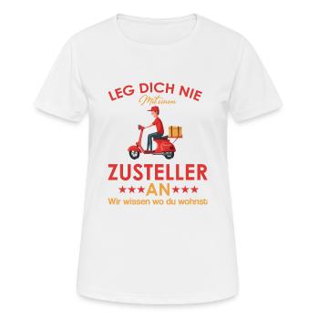 Zusteller shirt Lieferant shirt Zusteller Geschenk - Frauen T-Shirt atmungsaktiv - Weiß - Vorne - AI Model Female 172 dark (172cm)