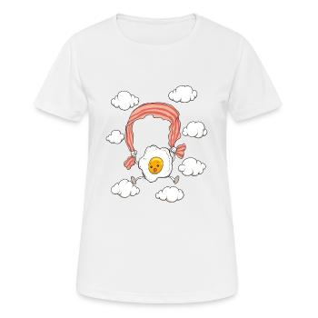 Air petit déjeuner ciel oeufs bacon oeuf au plat - T-shirt respirant Femme - blanc - Devant - AI Model Female 172 dark (172cm)