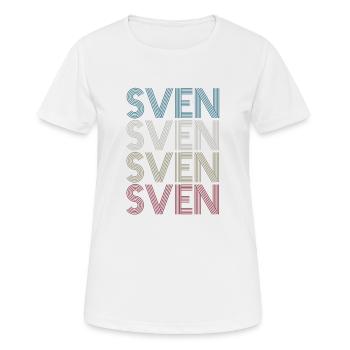 Sven - Sven Lustig - Frauen T-Shirt atmungsaktiv - Weiß - Vorne - AI Model Female 172 dark (172cm)