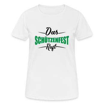Schützenfest Schützenkönig Sportschießen - Frauen T-Shirt atmungsaktiv - Weiß - Vorne - AI Model Female 172 dark (172cm)