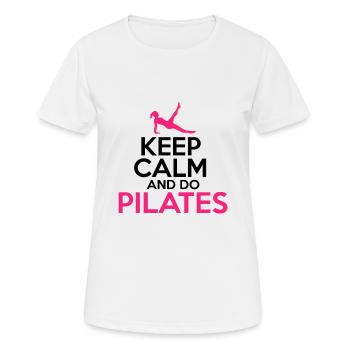 Funny Pilates Exercise Workout Gift - Women's Breathable T-Shirt - white - Front - AI Model Female 172 dark (172cm)