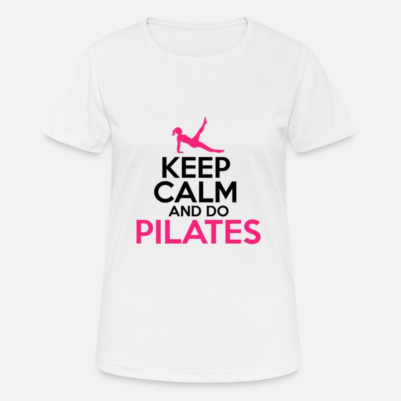 Funny Pilates Exercise Workout Gift - Frauen T-Shirt atmungsaktiv - Weiß