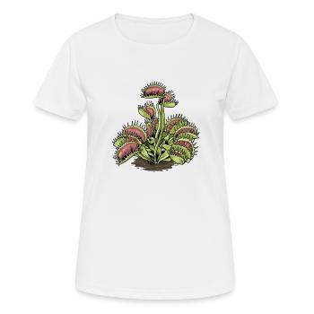 Carnivorous Plant Venus Flytrap - Women's Breathable T-Shirt - white - Front - AI Model Female 172 dark (172cm)