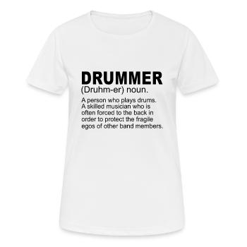 Schlagzeuger Definition - Frauen T-Shirt atmungsaktiv - Weiß - Vorne - AI Model Female 172 dark (172cm)