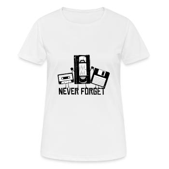N'oubliez jamais les années 90 90 N'oubliez jamais les cadeaux - T-shirt respirant Femme - blanc - Devant - AI Model Female 172 dark (172cm)