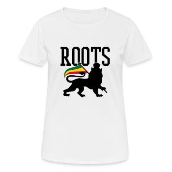 Lion Of Judah Reggae Musik Rastafari Jamaika Löwe - Frauen T-Shirt atmungsaktiv - Weiß - Vorne - AI Model Female 172 dark (172cm)