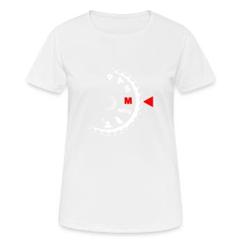 Shoot Manual Photography Lovers - Frauen T-Shirt atmungsaktiv - Weiß - Vorne - AI Model Female 172 dark (172cm)