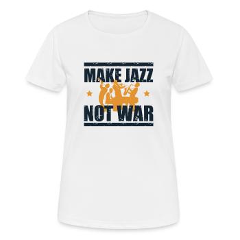 Jazz - Frauen T-Shirt atmungsaktiv - Weiß - Vorne - AI Model Female 172 dark (172cm)