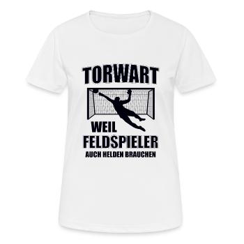 Fußball Torwart Torhüter Tormann Hüter Geschenk - Frauen T-Shirt atmungsaktiv - Weiß - Vorne - AI Model Female 172 dark (172cm)