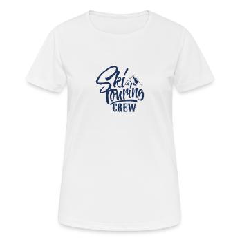 Tours de ski - T-shirt respirant Femme - blanc - Devant - AI Model Female 172 dark (172cm)