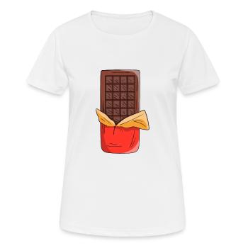 Chocolate bar chocolate bar chocolate gift - Women's Breathable T-Shirt - white - Front - AI Model Female 172 dark (172cm)
