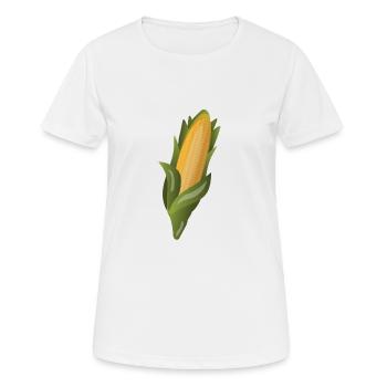 Mais Maiskorn - Frauen T-Shirt atmungsaktiv - Weiß - Vorne - AI Model Female 172 dark (172cm)