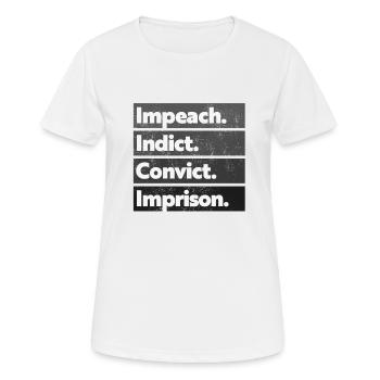 Amtsenthebung, Anti--Protest - Frauen T-Shirt atmungsaktiv - Weiß - Vorne - AI Model Female 172 dark (172cm)