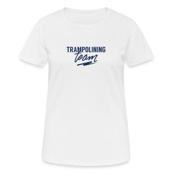 Turner Springer Trampolinturnen Springen Trampolin - Frauen T-Shirt atmungsaktiv - Weiß - Vorne - AI Model Female 172 dark (172cm)