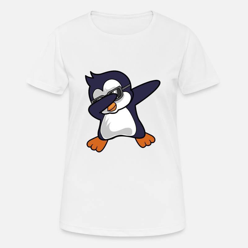 Penguin Dab - Women's Breathable T-Shirt - white