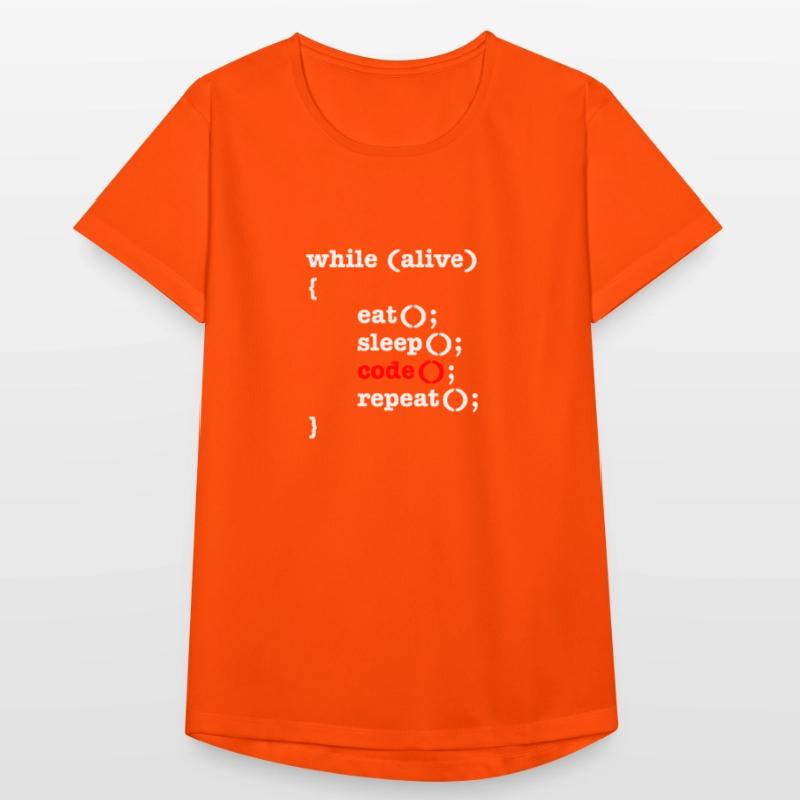 While Alive Eat Sleep Code Repeat - Computer Scientist Women's Breathable T-Shirt