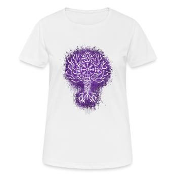 Wikinger Runen Viking Tribal Tattoo Mittelalter - Frauen T-Shirt atmungsaktiv - Weiß - Vorne - AI Model Female 172 dark (172cm)