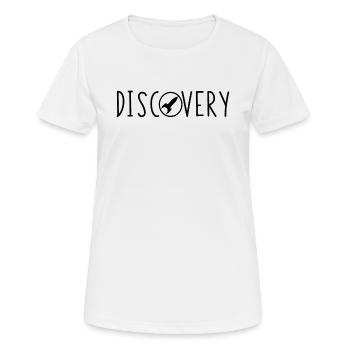 Space Shuttle Entdeckung des Weltraums/ Alls - Frauen T-Shirt atmungsaktiv - Weiß - Vorne - AI Model Female 172 dark (172cm)