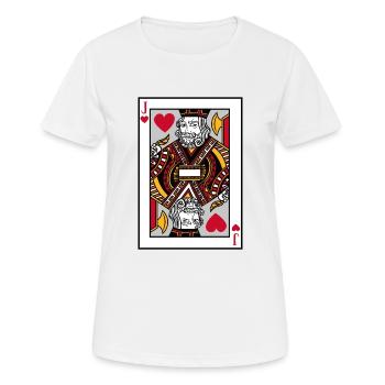 Black Jack Heart Jack T-Shirt Cards Poker Money Bad luck - Women's Breathable T-Shirt - white - Front - AI Model Female 172 dark (172cm)