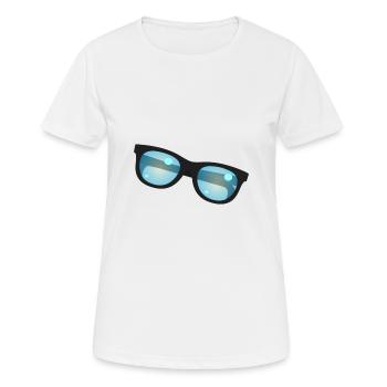 lunettes - T-shirt respirant Femme - blanc - Devant - AI Model Female 172 dark (172cm)