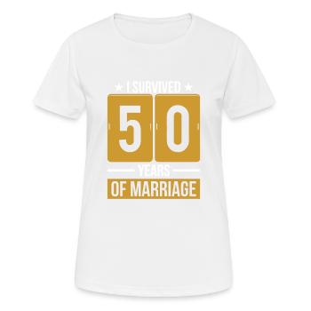 I Survived 50 Years Of Marriage - Women's Breathable T-Shirt - white - Front - AI Model Female 172 dark (172cm)