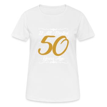 It All Started 50 Years Ago - Women's Breathable T-Shirt - white - Front - AI Model Female 172 dark (172cm)