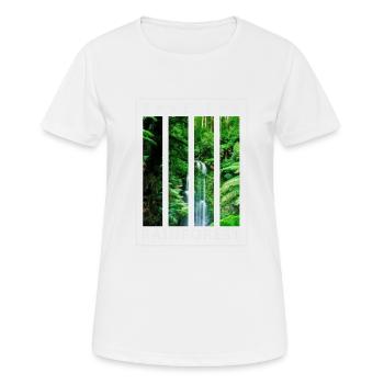 Sauvez la forêt tropicale - T-shirt respirant Femme - blanc - Devant - AI Model Female 172 dark (172cm)