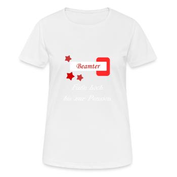 Beamter - Frauen T-Shirt atmungsaktiv - Weiß - Vorne - AI Model Female 172 dark (172cm)