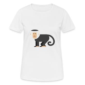 Monkey Capuchin monkey - Women's Breathable T-Shirt - white - Front - AI Model Female 172 dark (172cm)