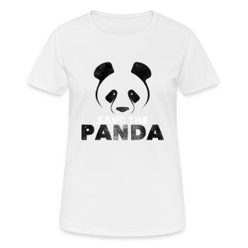 Panda - Rettet den Panda - Frauen T-Shirt atmungsaktiv - Weiß - Vorne - AI Model Female 172 dark (172cm)