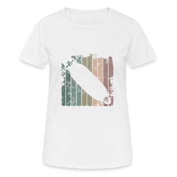 Cadeau de planche à roulettes rétro Longboarder Longboarding - T-shirt respirant Femme - blanc - Devant - AI Model Female 172 dark (172cm)