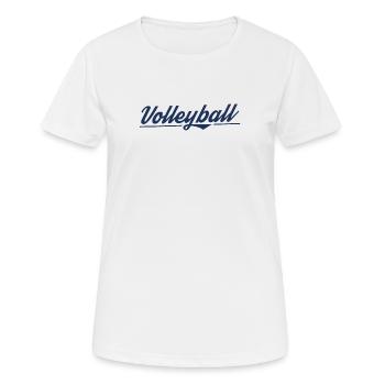 volleyball - Women's Breathable T-Shirt - white - Front - AI Model Female 172 dark (172cm)